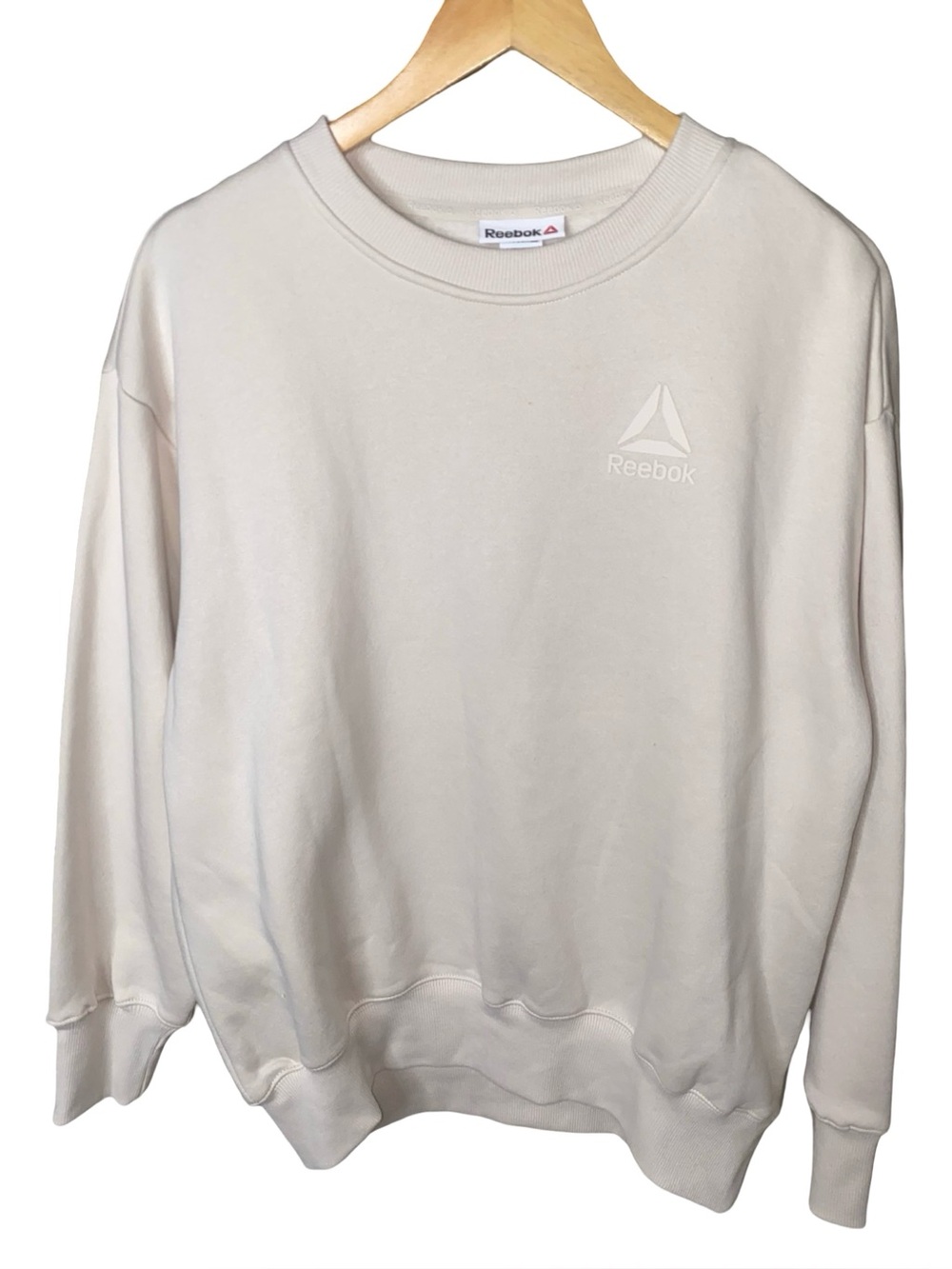 Reebok Women's Oversized Crewneck Long Sleeve Sweatshirt Size XS